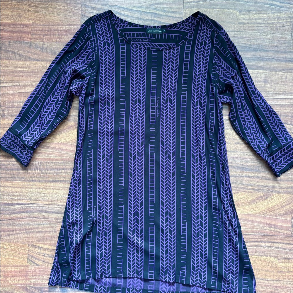 Living Hula Women's Purple Patterned Dress